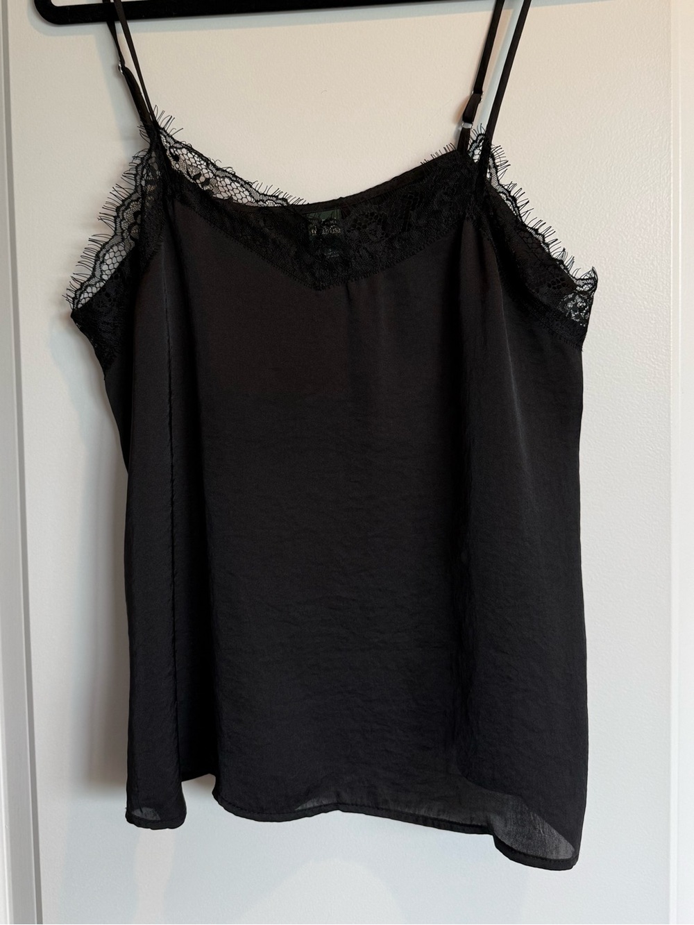 Black cami top with lace detailing